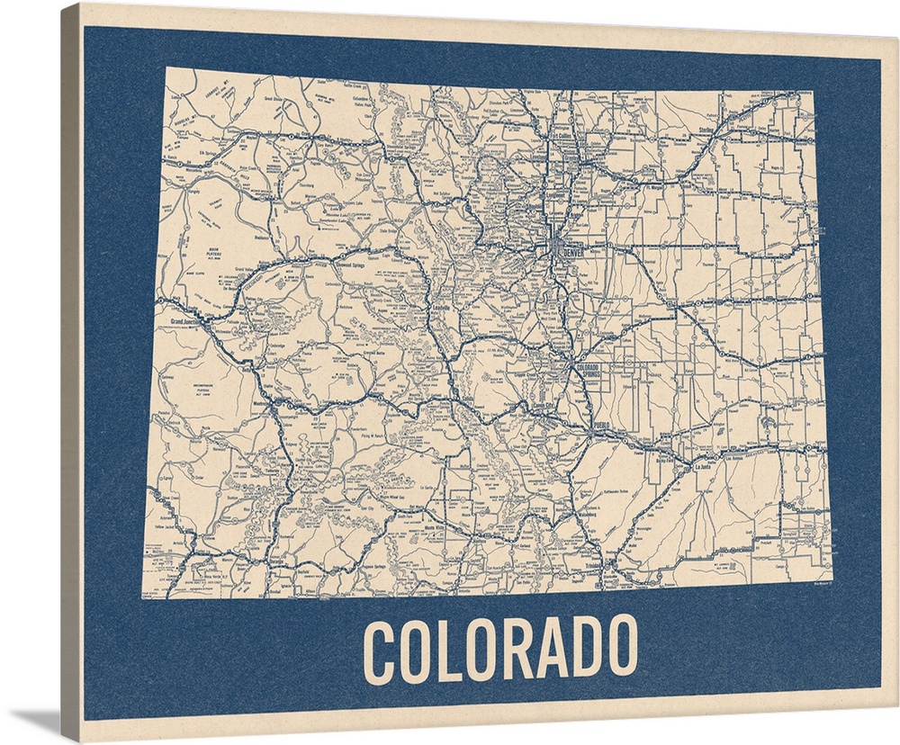 Vintage Colorado Road Map 2