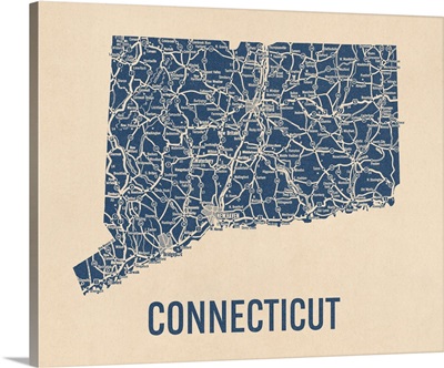 Vintage Connecticut Road Map 1