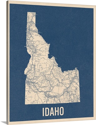 Vintage Idaho Road Map 2