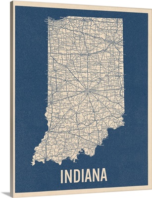 Vintage Indiana Road Map 2