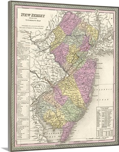 Vintage Map of New Jersey image thumbnail