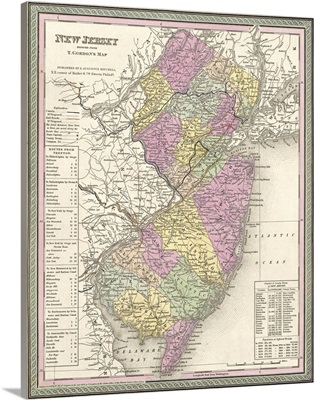 Vintage Map of New Jersey