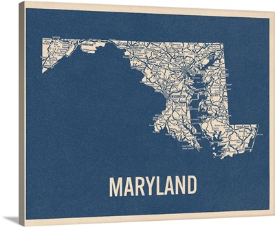 Vintage Maryland Road Map 2