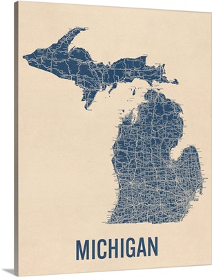 Vintage Michigan Road Map 1
