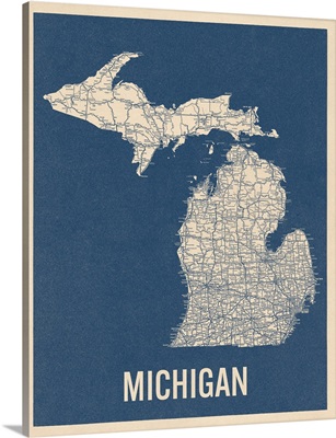 Vintage Michigan Road Map 2