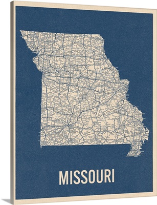 Vintage Missouri Road Map 2