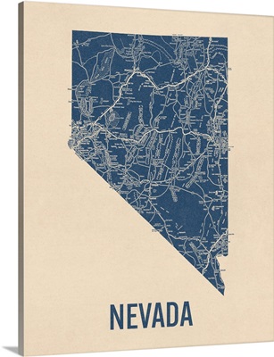 Vintage Nevada Road Map 1
