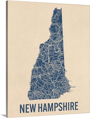 Vintage New Hampshire Road Map 1