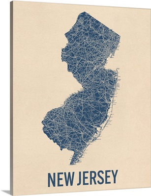 Vintage New Jersey Road Map 1