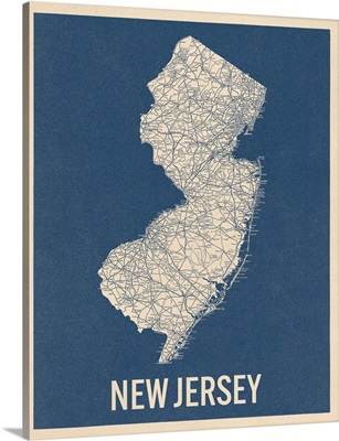 Vintage New Jersey Road Map 2
