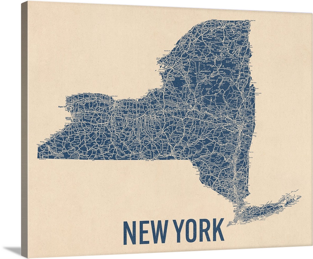 Vintage New York State Road Map 1