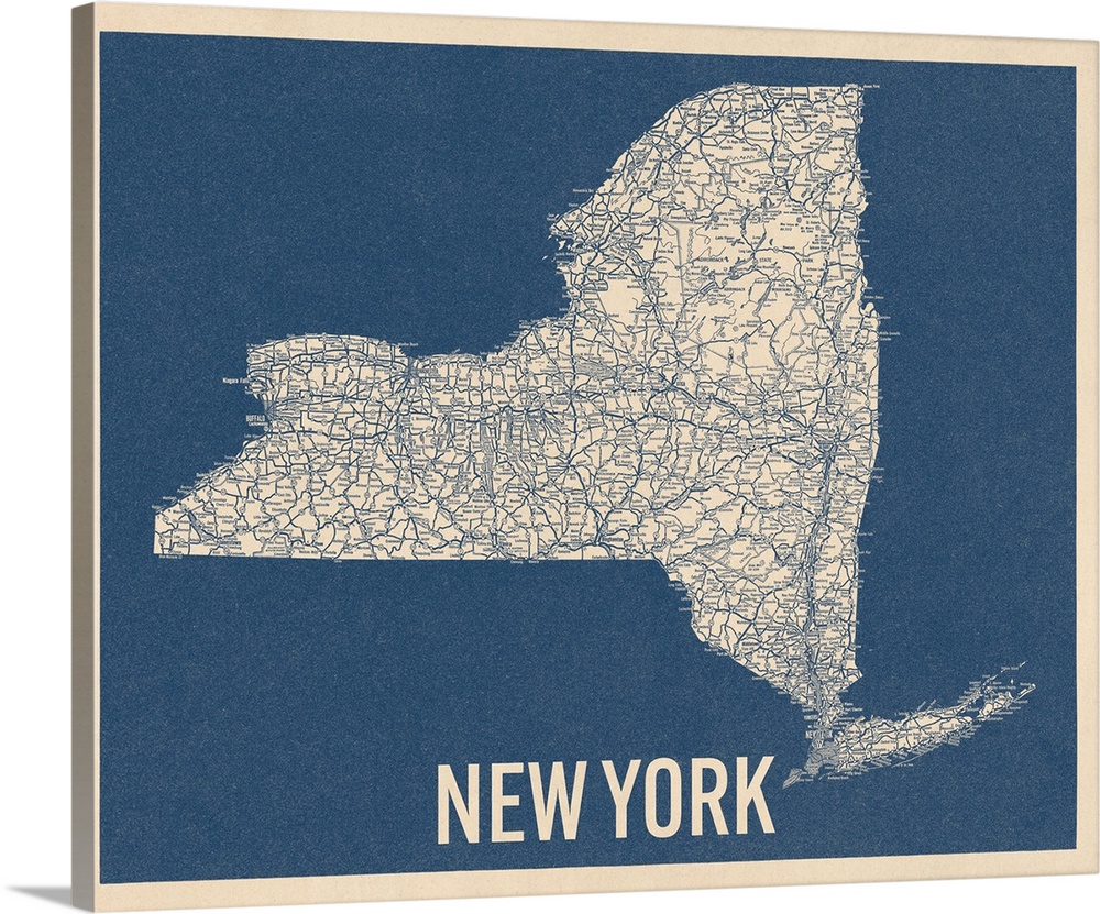 Vintage New York State Road Map 2