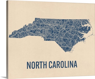 Vintage North Carolina Road Map 1