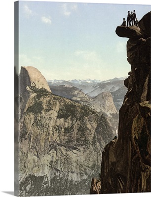 Vintage photograph of Glacier Point and Half Dome, Yosemite National Park