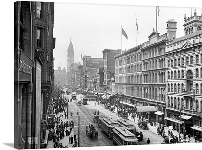 Vintage photograph of Market Street, Philadelphia, Pennsylvania