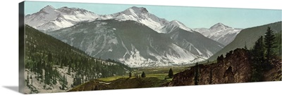 Vintage photograph of Sultan Mountain and Silverton, Colorado