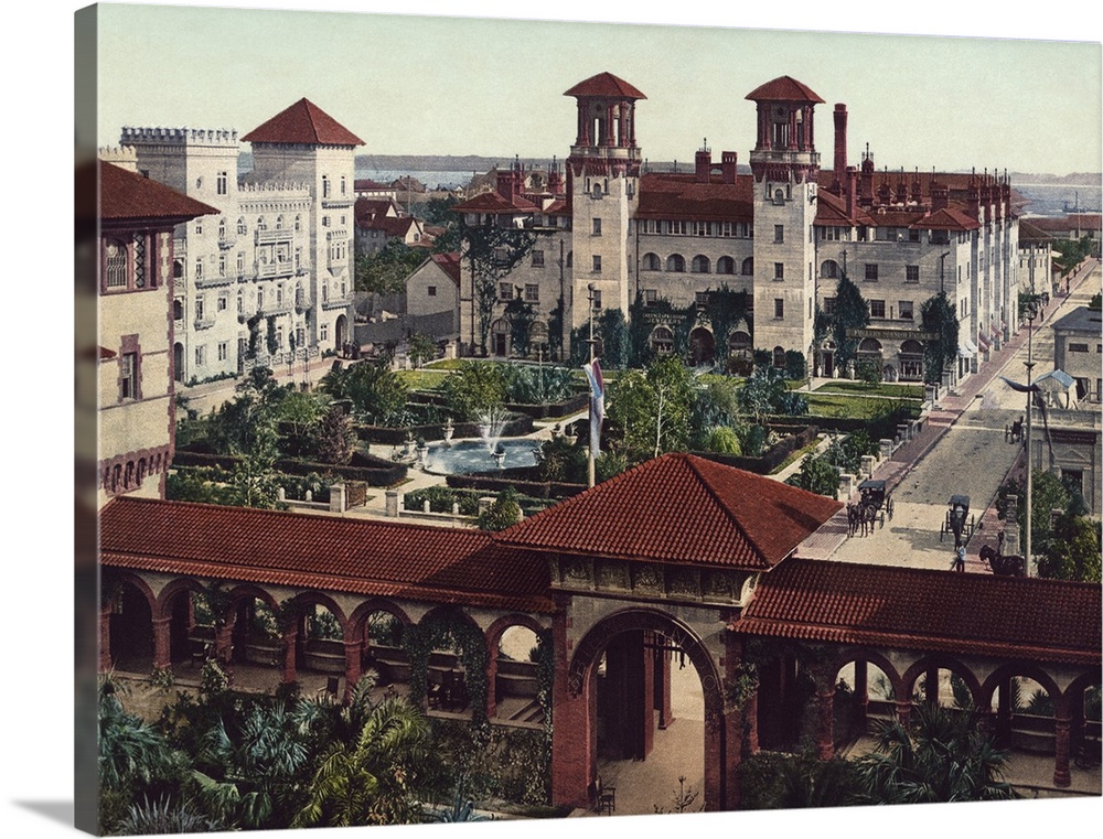 Vintage photograph of The Alcazar, St. Augustine, Florida