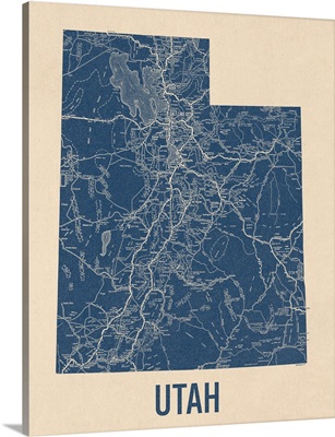 Vintage Utah Road Map 1