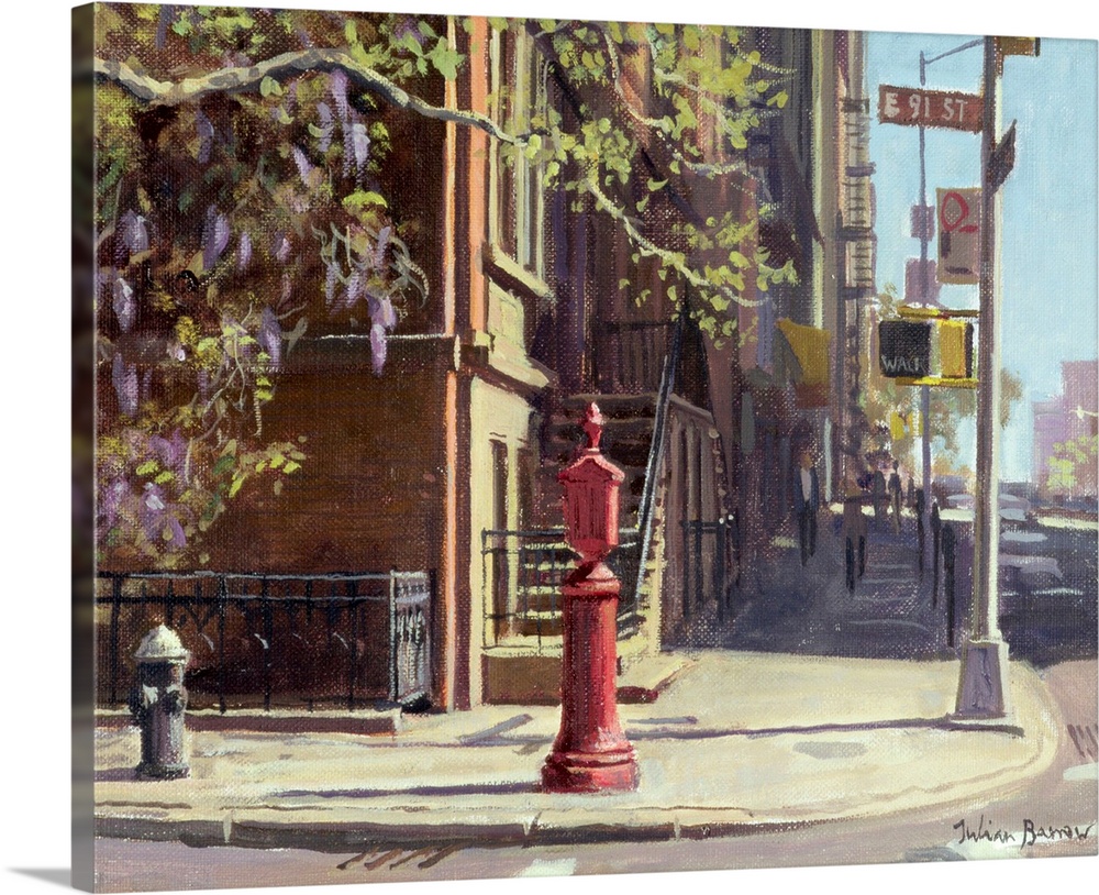 JBA172708 91st Street at Lexington Avenue (oil on canvas); by Barrow, Julian (Contemporary Artist)