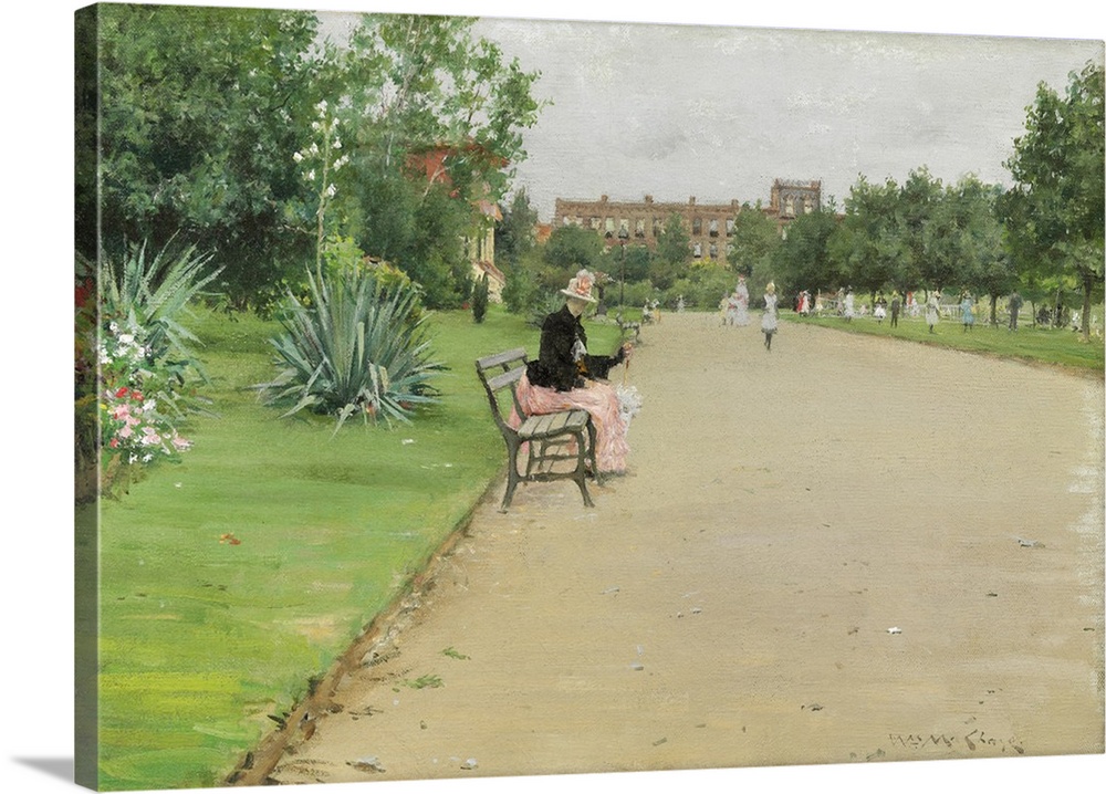 A City Park, c.1887, oil on canvas.