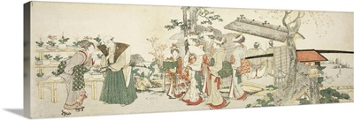 A Group of Young Women Entering the Garden of a Horticulturist