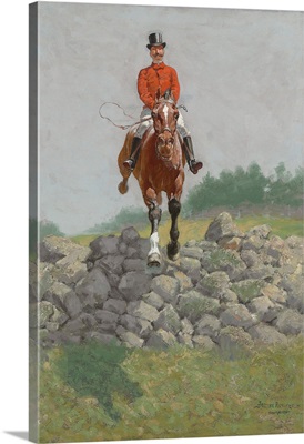A Hunting Man (In Full Pursuit: HL Herbert Taking A Wall), 1890