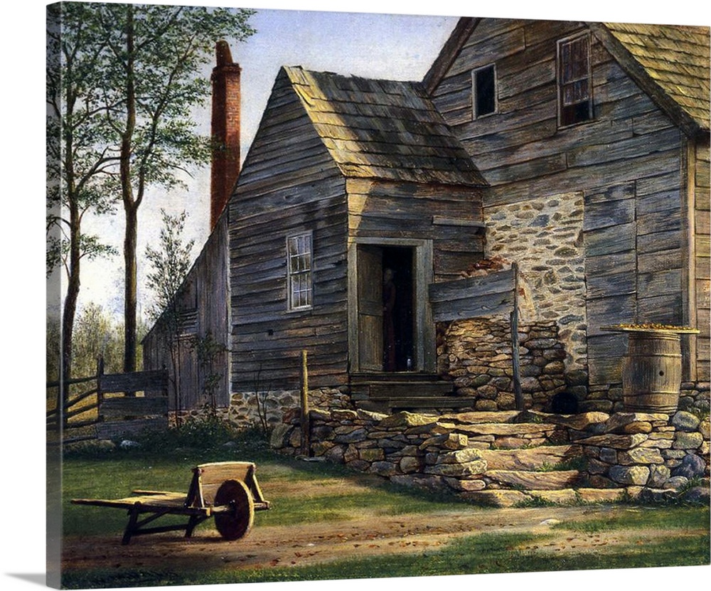 A Long Island Homestead (oil on canvas on panel)