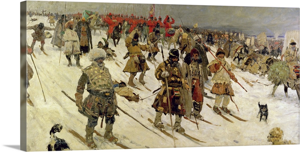 BAL291383 A military campaign in Russia during the 16th century, 1903 (oil on canvas)  by Ivanov, Sergej Vasilevic (1864-1...
