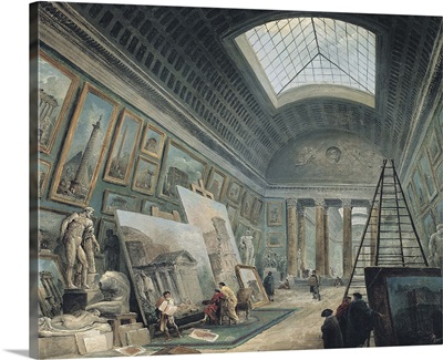 A Museum Gallery with Ancient Roman Art, before 1800