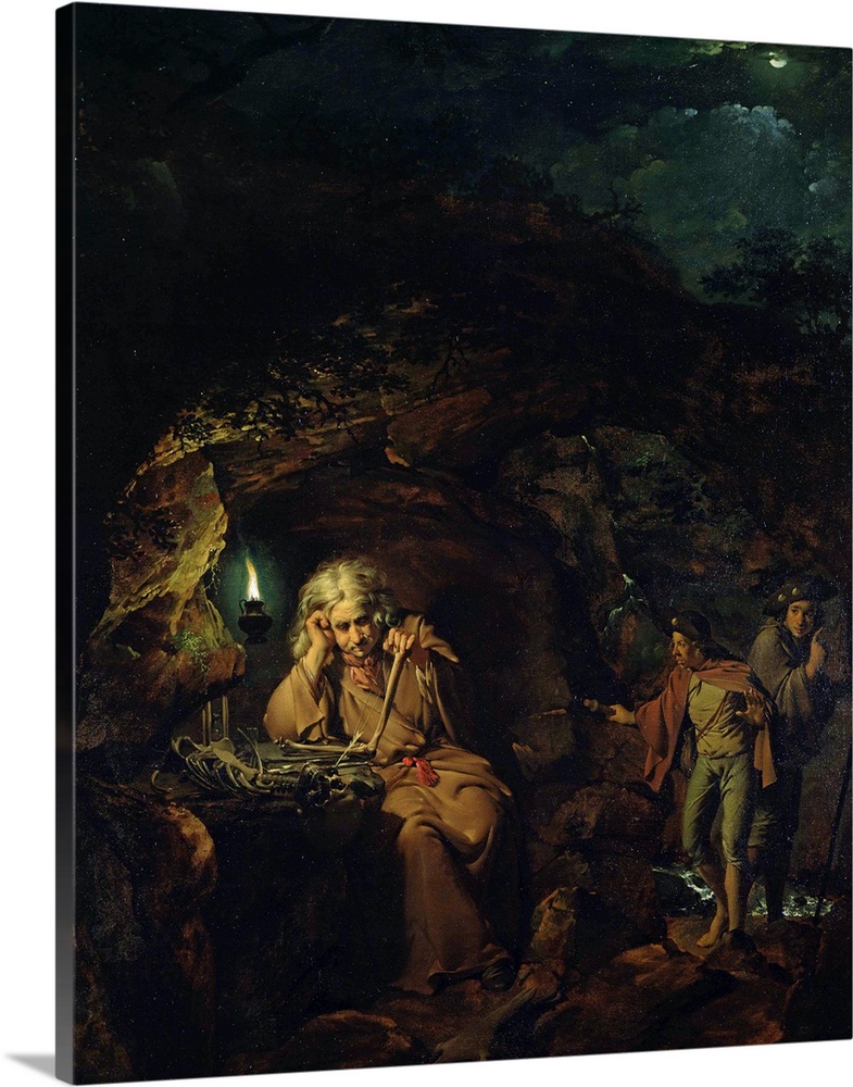 BAL72356 A Philosopher by Lamp Light, exh. 1769  by Wright of Derby, Joseph (1734-97); oil on canvas; 128.2x102. cm; Derby...