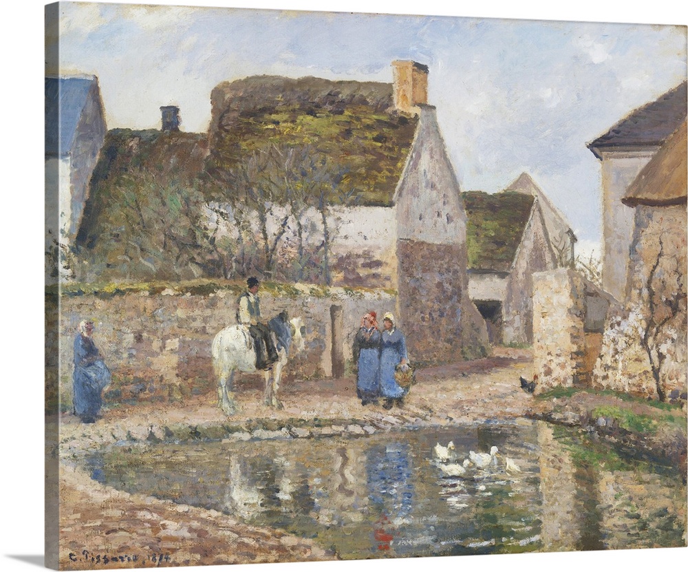 A Pond in Ennery, 1874 (originally oil on canvas) by Pissarro, Camille (1830-1903)