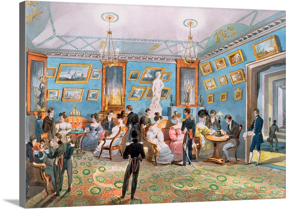 A Society Drawing Room by Karl Ivanovich Kolmann, c.1830