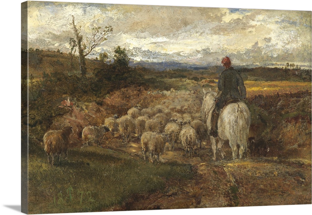 A Sussex Lane, 1872, oil on paper laid on linen.