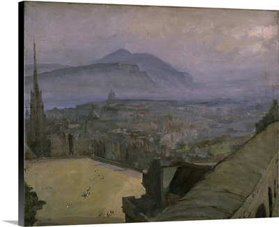 A View Of Edinburgh From The Castle, Looking Across The Esplanade