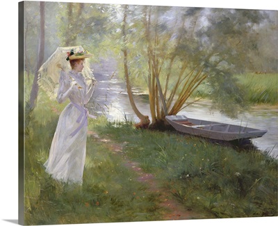 A walk by the river, 1890