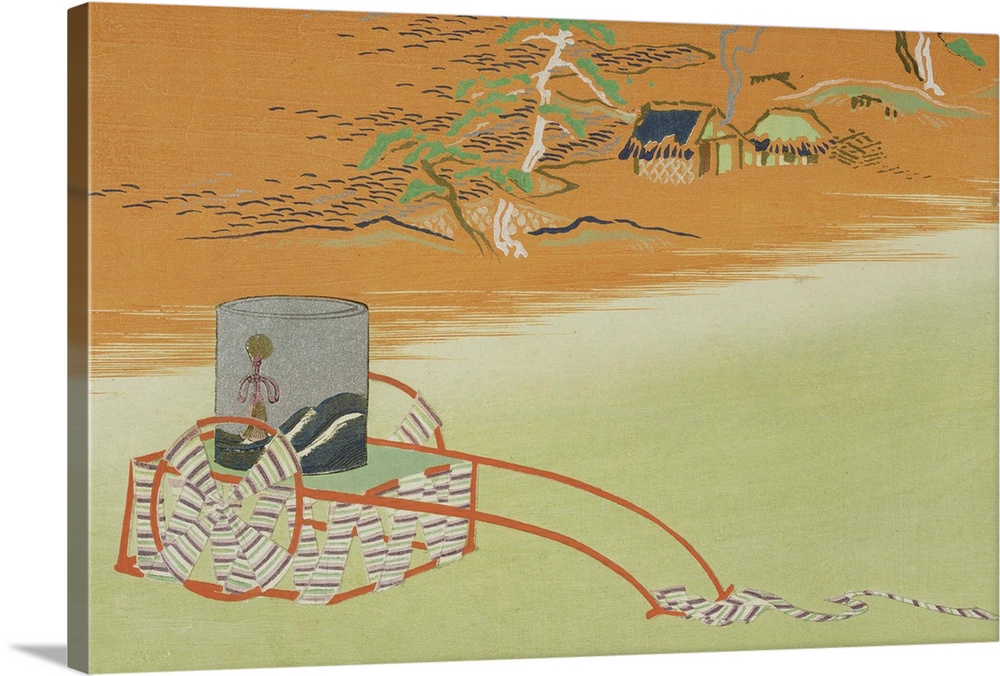 XOT361738 A wheelbarrow of salt water, 1903 (colour woodblock print) by Sekka, Kamisaka (1866-1942); Private Collection; J...