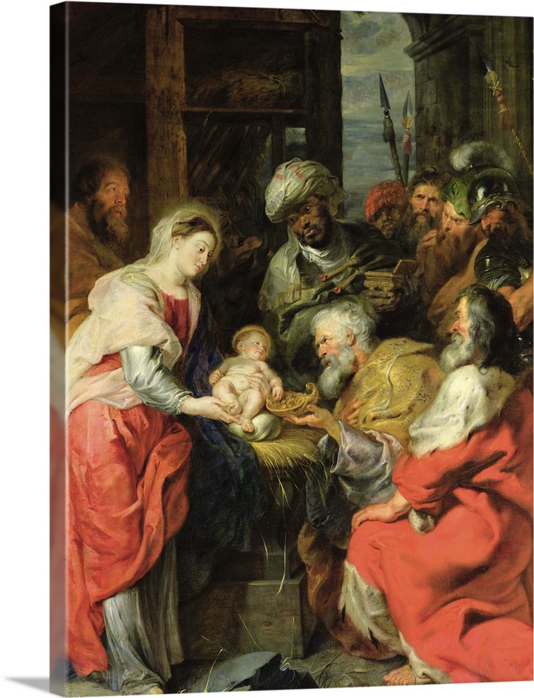 XIR24942 Adoration of the Magi, 1626-29 (oil canvas)  by Rubens, Peter Paul (1577-1640); oil on canvas; 283x219 cm; Louvre...