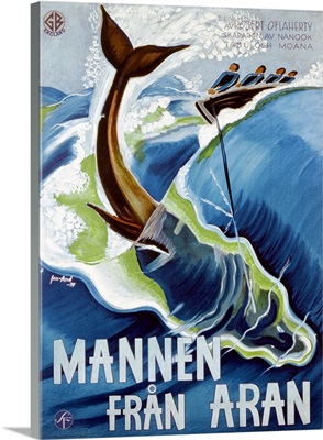 Advertisement for Mannen Fran Aran, printed by J. Olsens Lito