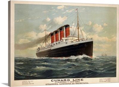 Advertisement for the Cunard Line, c.1908