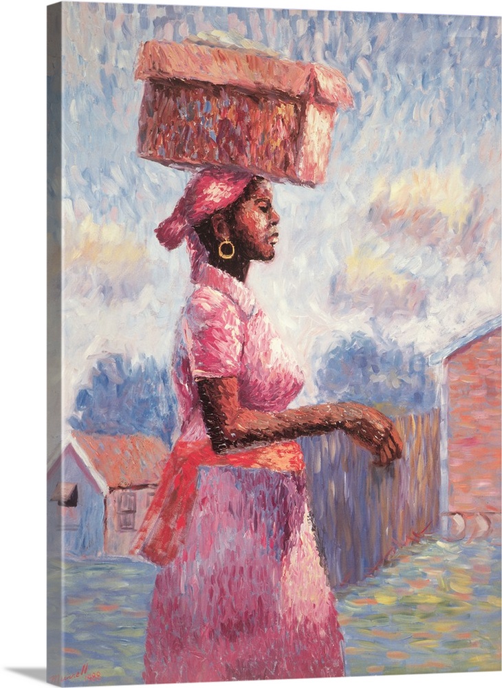African Lady, 1988, oil on canvas.  By Carlton Murrell.