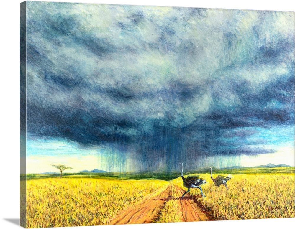 African Storm, 2016, originally oil on canvas.