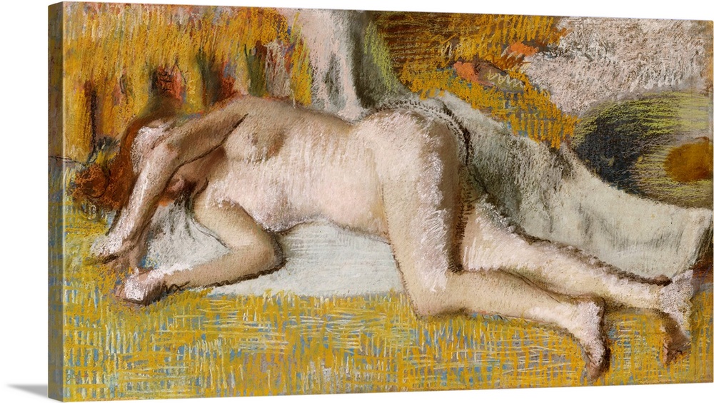 After the Bath, 1885 (pastel on paper) by Degas, Edgar (1834-1917)