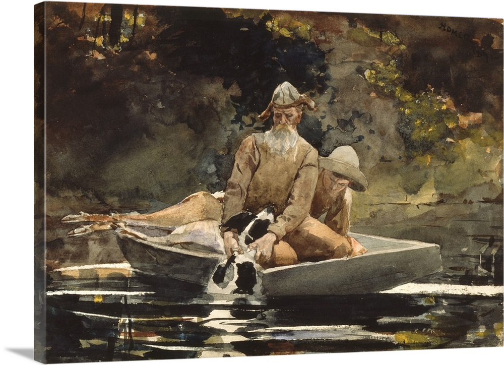 After the Hunt, 1892, watercolor, gouache, and graphite.  By Winslow Homer (1836-1910).