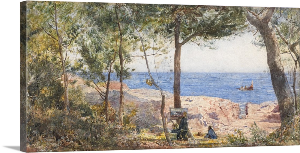 An Artist Painting by the Sea, 1887, watercolor and bodycolour on paper.