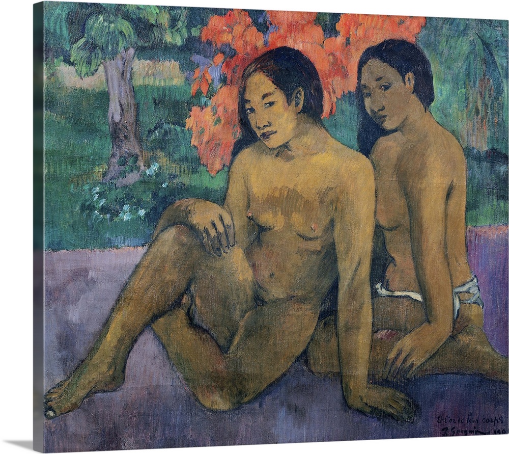 XIR42678 And the Gold of their Bodies, 1901 (oil on canvas)  by Gauguin, Paul (1848-1903); 67x76 cm; Musee d'Orsay, Paris,...