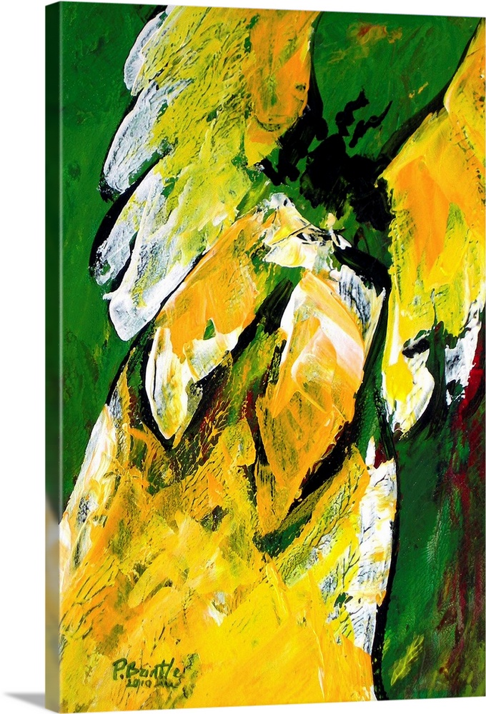 Contemporary painting of angel wings.