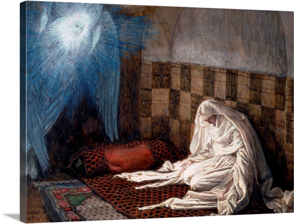 TBM140081 Annunciation, illustration for 'The Life of Christ', c.1886-96 (gouache on paperboard) by Tissot, James Jacques ...