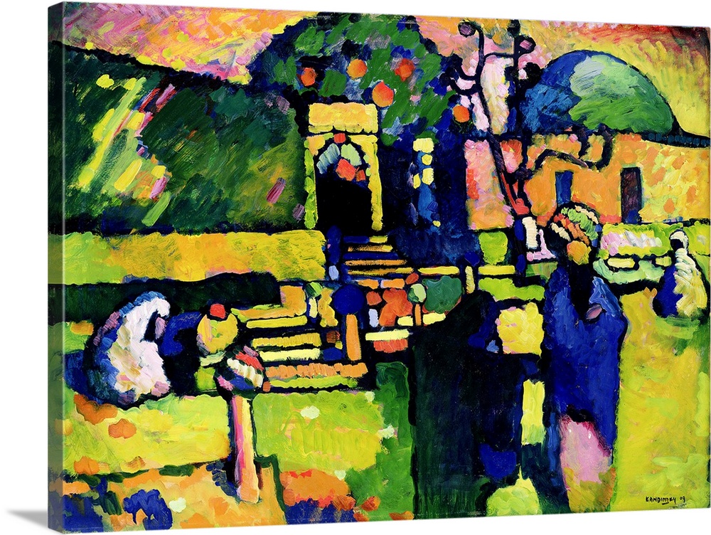 Arabian Graveyard, 1909 (originally oil on cardboard) by Kandinsky, Wassily (1866-1944)