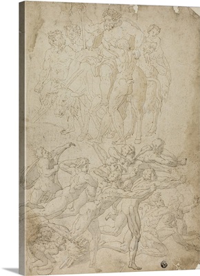 Archers Shooting at a Herm, Triumph of Bacchus, and Other Studies