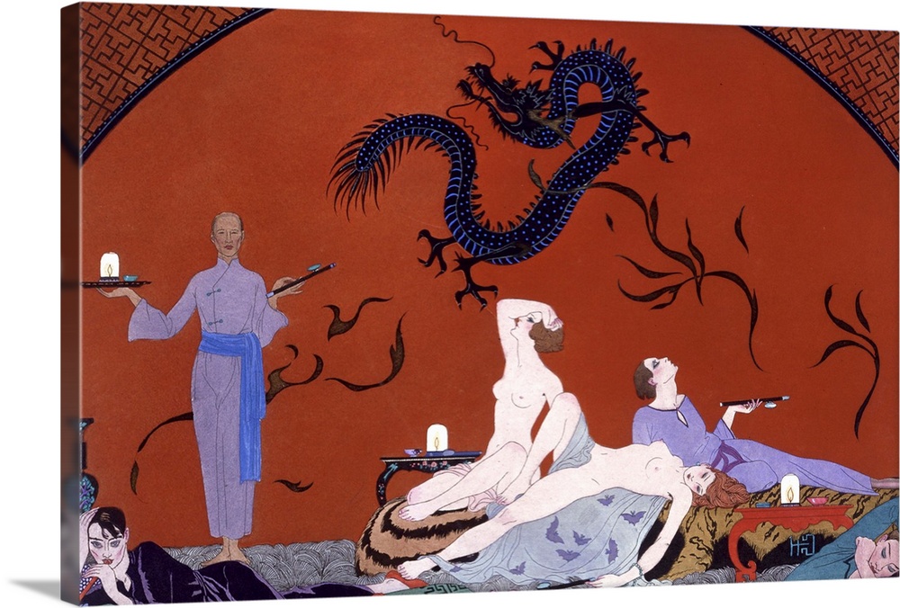 STC489300 At the House of Pasotz, c.1921 (pochoir print) by Barbier, Georges (1882-1932); Private Collection; The Stapleto...